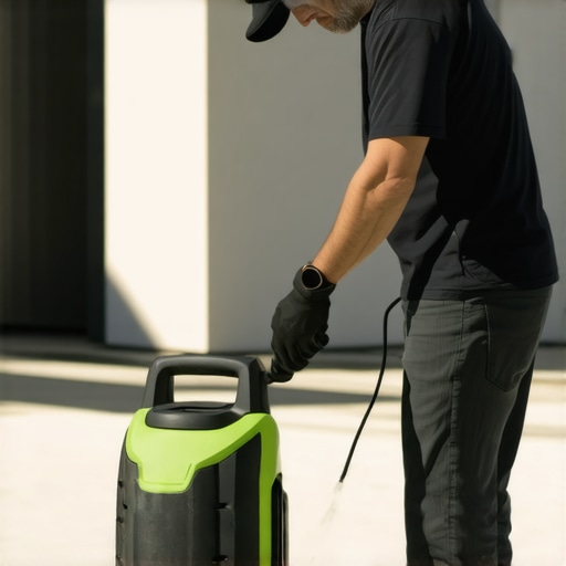 Homeowner examining surfaces for damage and dirt before cleaning