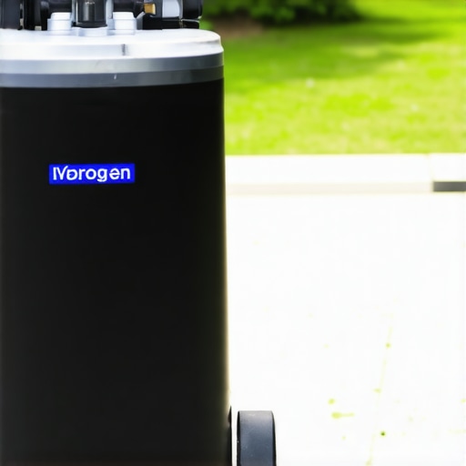 Eco-friendly hydrogen powerwasher cleaning a house exterior